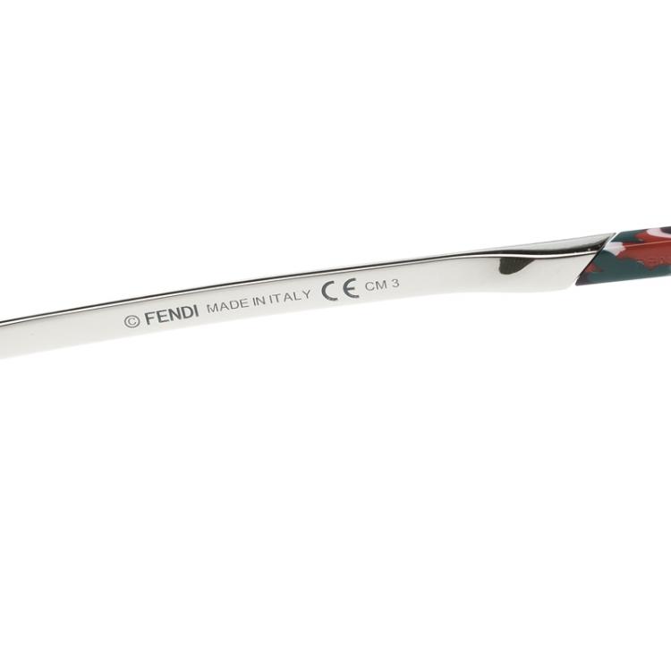 Pre Owned Fendi Black/Silver FF0090/S Round Sunglasses