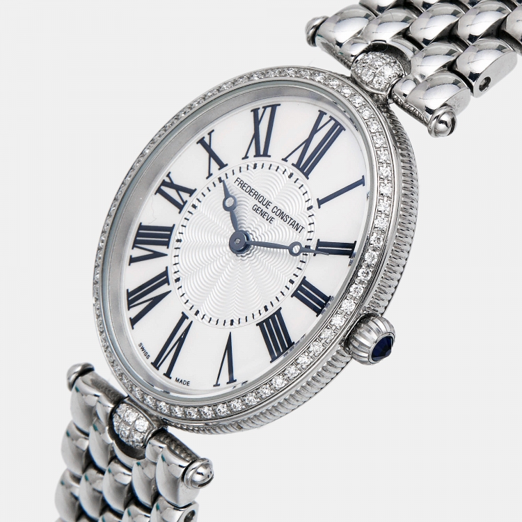 Pre Owned Frederique Constant Mother of Pearl Stainless Steel Classics Art Deco  FC200X2V/VD5/6 Women's Wristwatch 25 mm