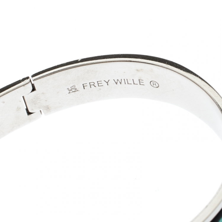 Pre Owned Frey Wille Hundertwasser Street Rivers Multicolor Fire Enamel Ballerina Bracelet 