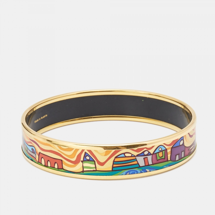 Pre Owned Frey Wille Hommage à Hundertwasser Imperial Bordered Miss Bangle 