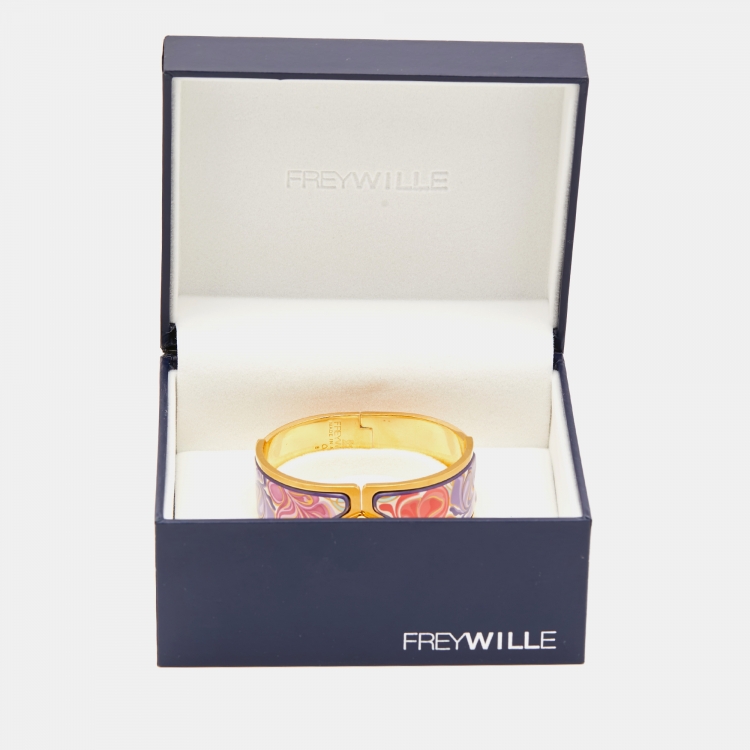 Pre Owned Frey Wille  Fire Enamel Gold Plated Bracelet S