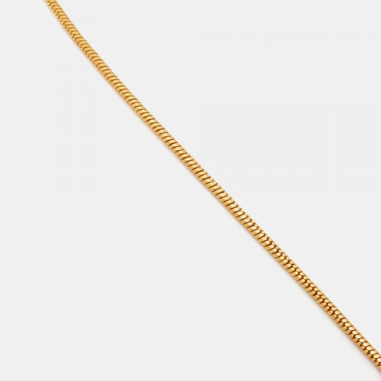 Pre Owned Frey Wille Fire Enamel Gold Tone Necklace