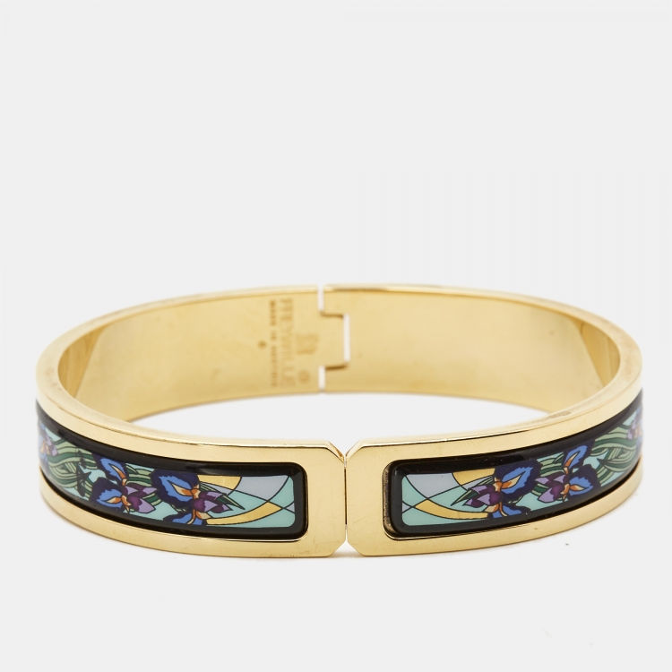 Pre Owned Frey Wille Fire Enamel Gold Tone Bracelet