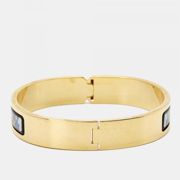 Pre Owned Frey Wille Fire Enamel Gold Tone Bracelet