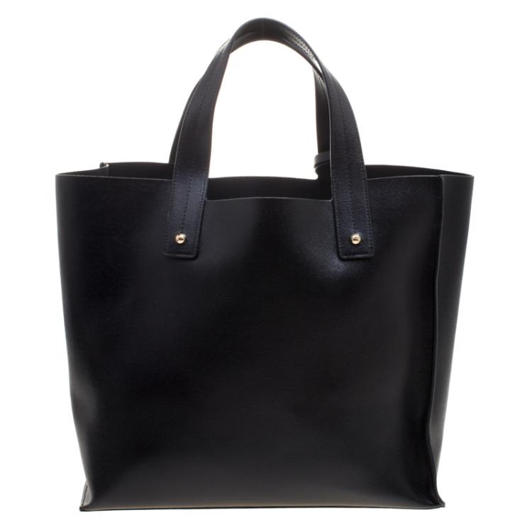 Pre Owned Furla Black Leather Medium Musa Tote