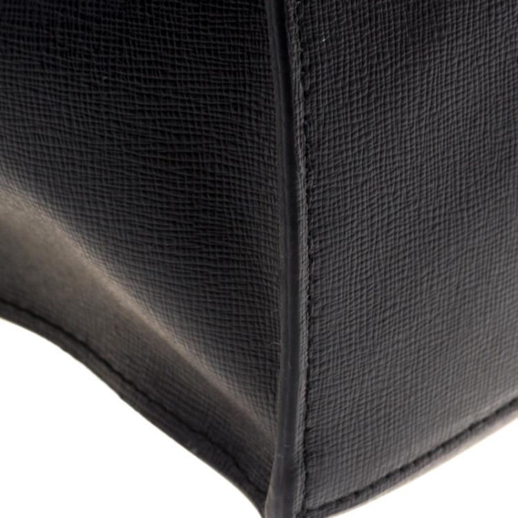Pre Owned Furla Black Leather Medium Musa Tote
