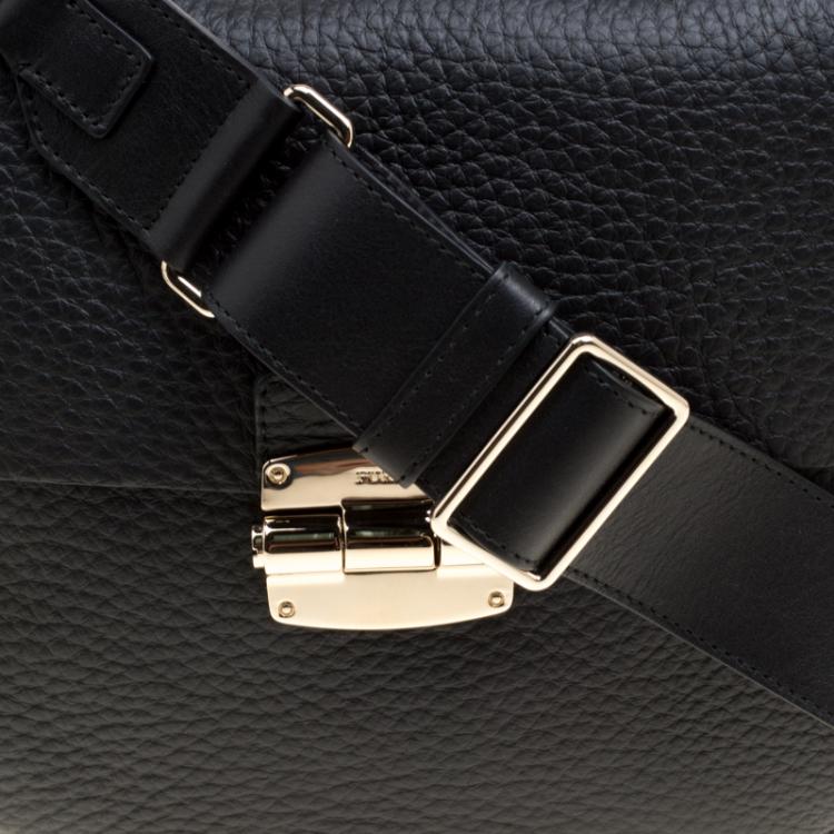 Pre Owned Furla Black Leather Small Club Crossbody Bag