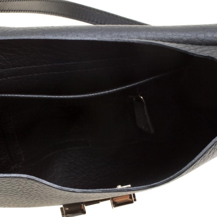 Pre Owned Furla Black Leather Small Club Crossbody Bag