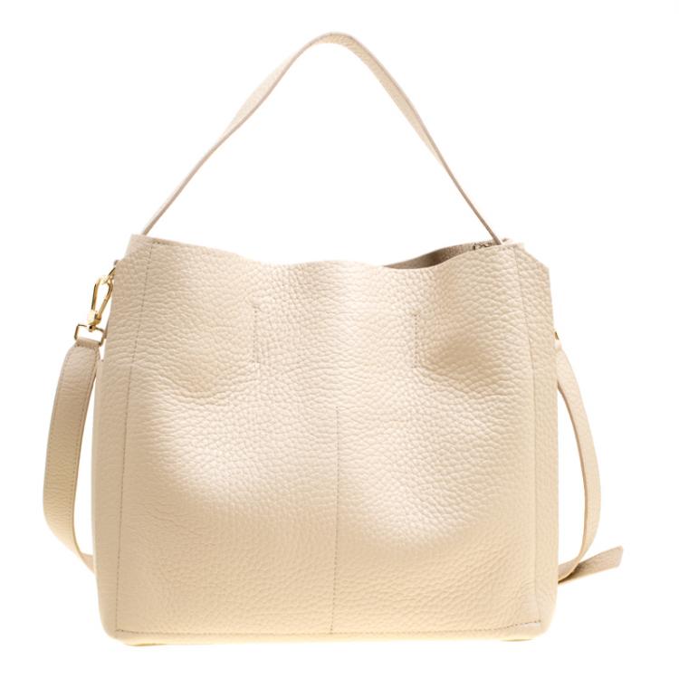 Pre Owned Furla Beige Leather Medium Capriccio Hobo