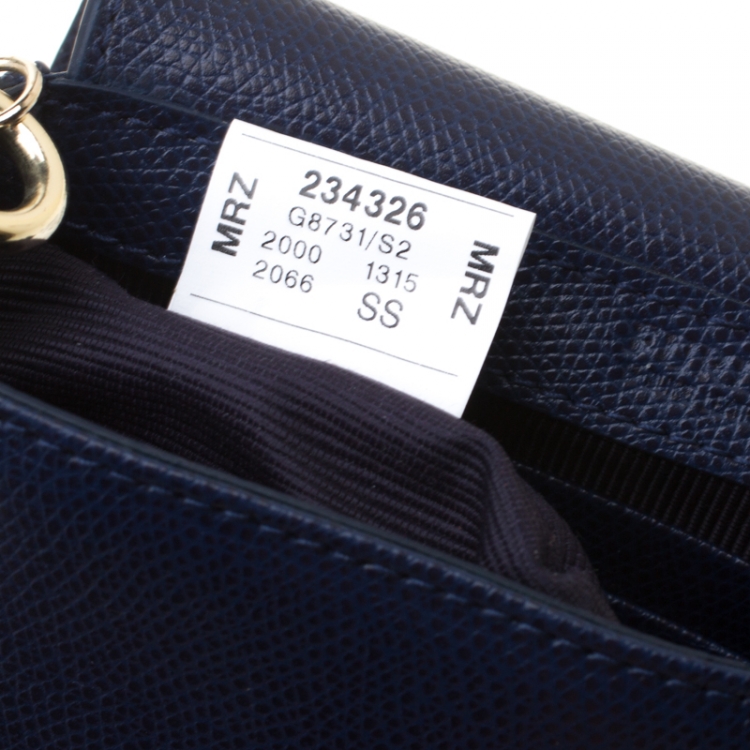 Pre Owned Furla Indigo Leather Mini Metropolis Crossbody Bag