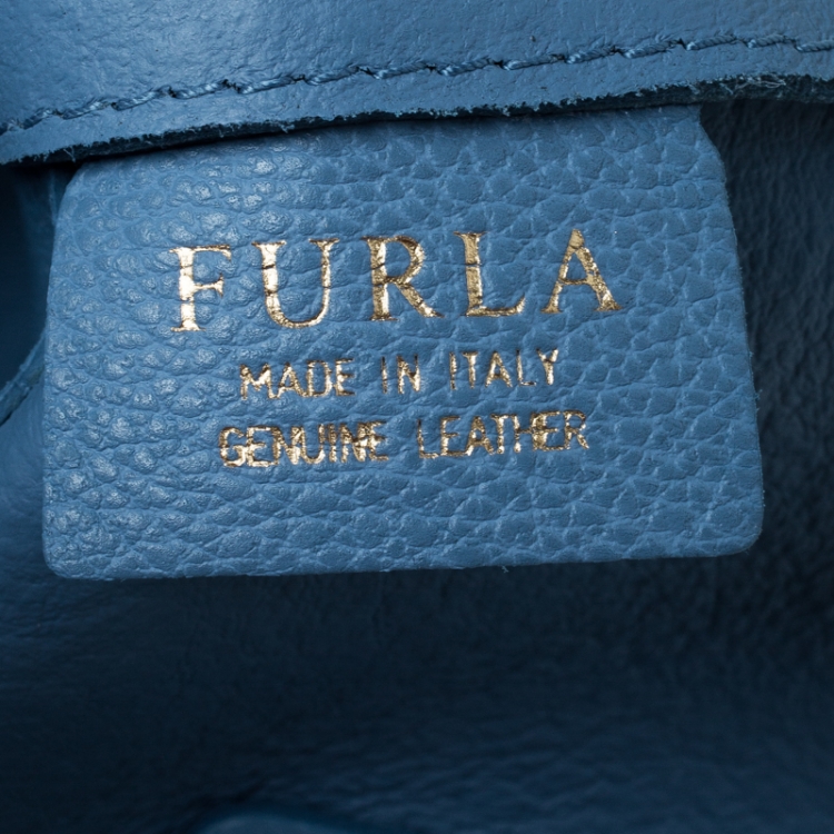 Pre Owned Furla Blue Leather Capriccio Hobo 