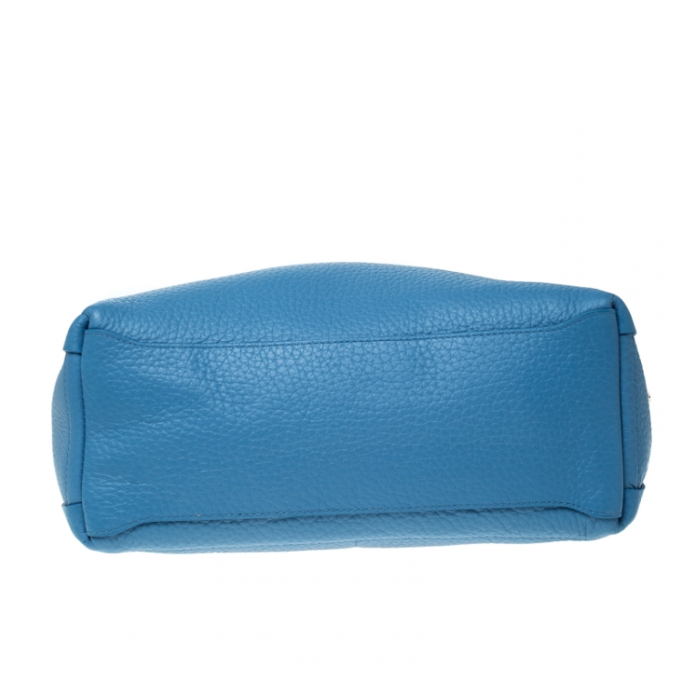 Pre Owned Furla Blue Leather Capriccio Hobo 