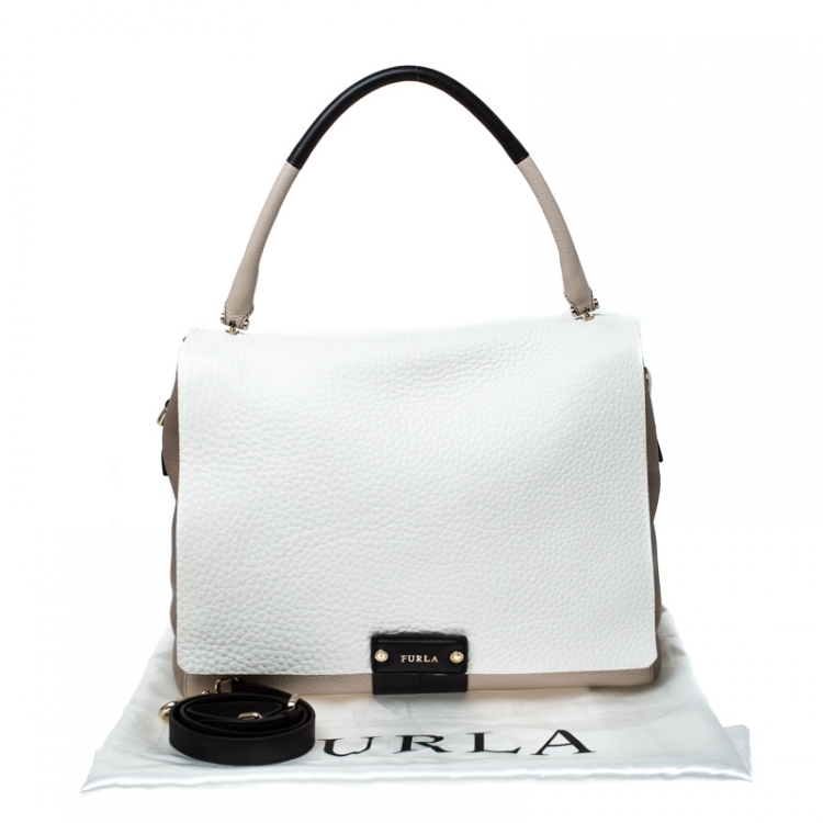 Pre Owned Furla Multicolor Leather Top Handle Bag