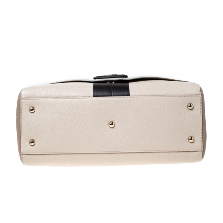 Pre Owned Furla Multicolor Leather Top Handle Bag