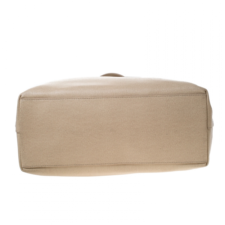 Pre Owned Furla Beige Leather Ariana Tote 