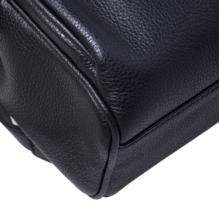 Pre Owned Furla Black Leather Mini Frida Backpack