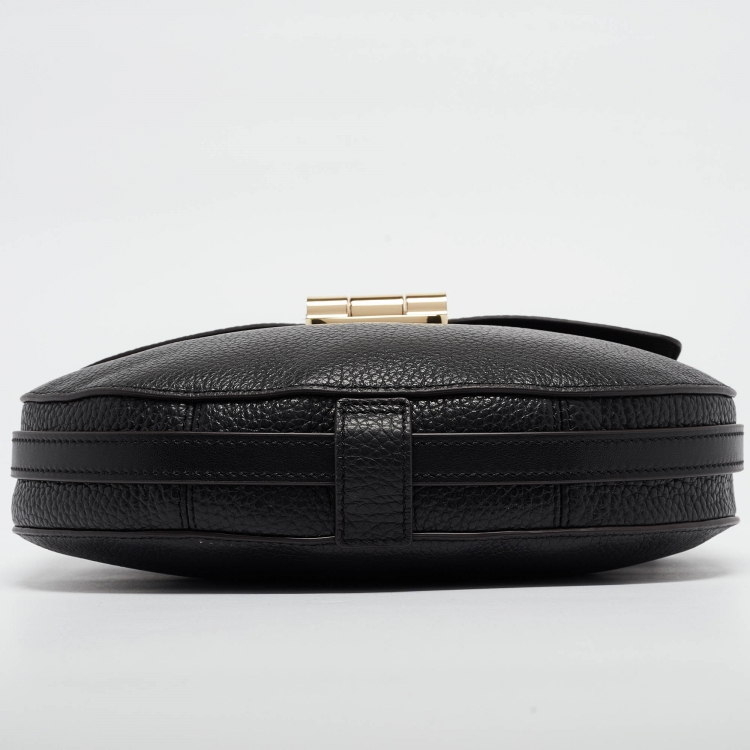 Pre Owned Furla Black Leather Club 2 Crossbody Bag