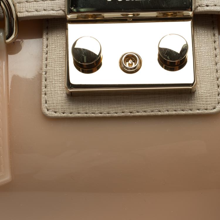 Pre Owned Furla Multicolor Glossy Rubber and Leather Candy Satchel
