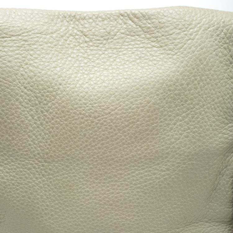 Pre Owned Furla Off White Soft Leather Hobo