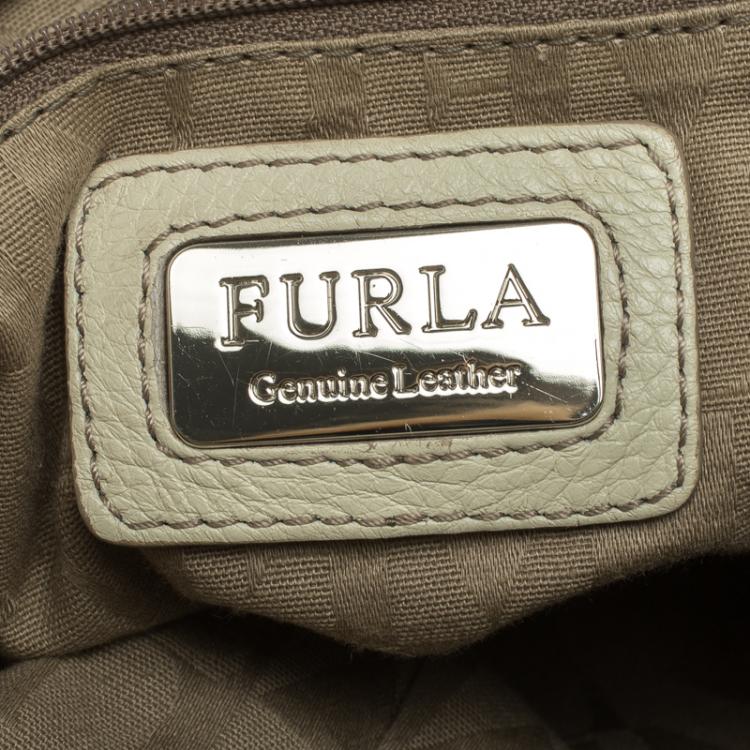 Pre Owned Furla Off White Soft Leather Hobo