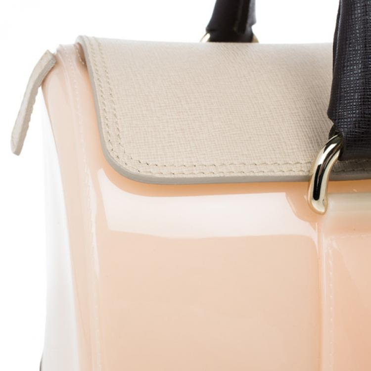 Pre Owned Furla Tri-Color Rubber and Leather Candy Satchel