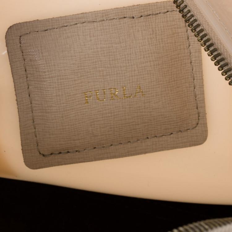 Pre Owned Furla Tri-Color Rubber and Leather Candy Satchel