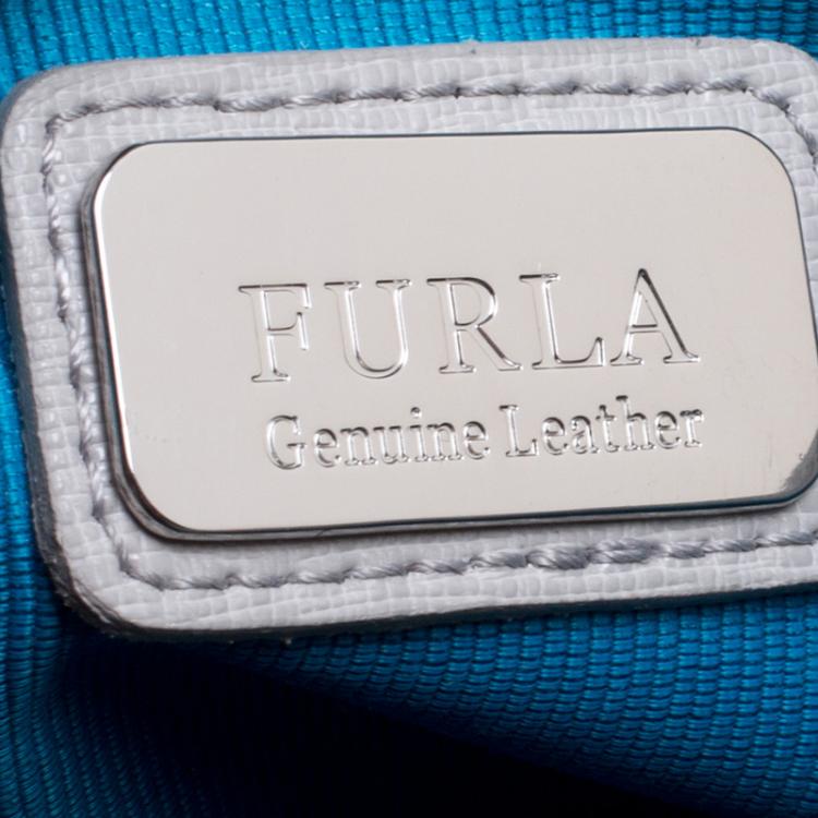 Pre Owned Furla Multicolor Printed Leather Top Handle Crossbody Bag