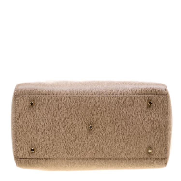 Pre Owned Furla Beige Leather Tote 