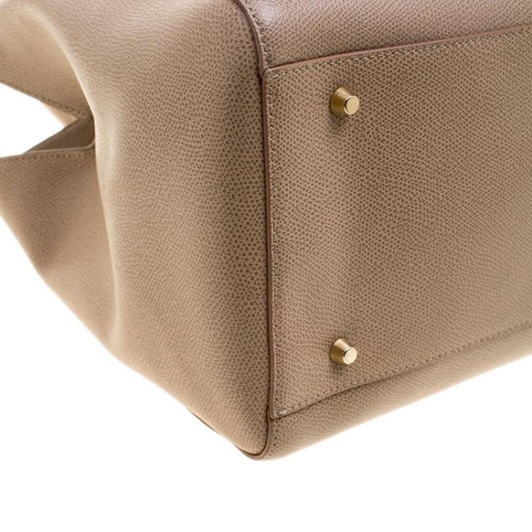 Pre Owned Furla Beige Leather Tote 
