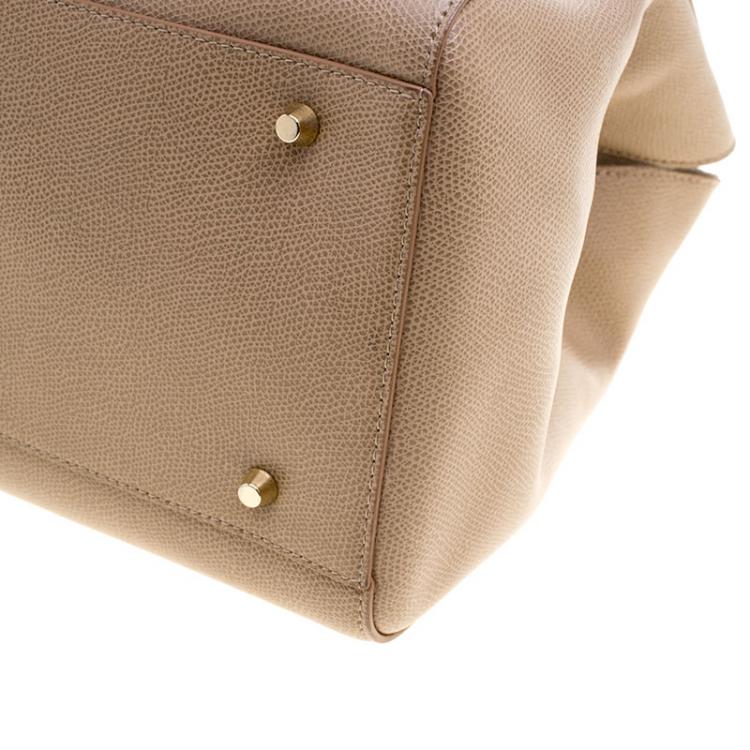 Pre Owned Furla Beige Leather Tote 