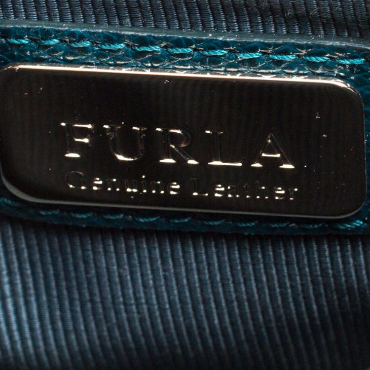 Pre Owned Furla Green Leather Metropolis Crossbody Bag