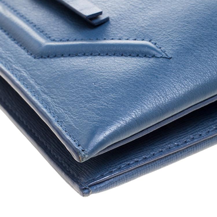 Pre Owned Furla Navy Blue Leather Crossbody Bag