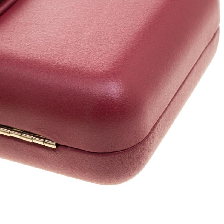 مملوكة مسبقًا Furla Red Leather Opera Chain Clutch