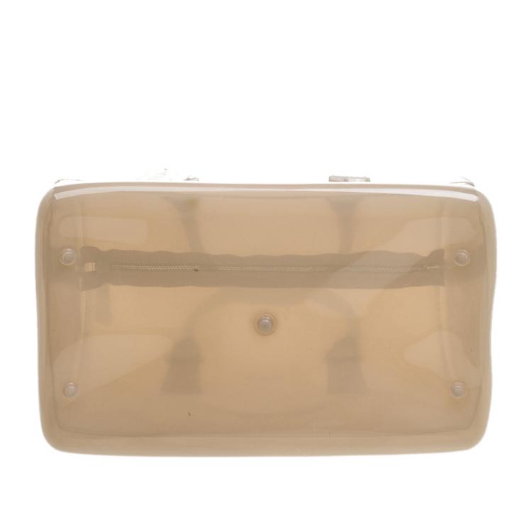 Pre Owned Furla Grey Glossy Rubber Candy Satchel