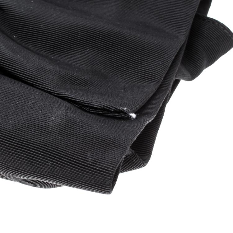 Pre Owned Furla Black Fabric Bow Clutch