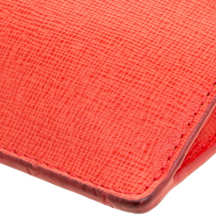 Pre Owned Furla Orange Leather Babylon Phone Bag