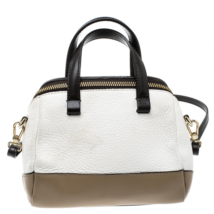 Pre Owned Furla Multicolor Leather and Embossed Python Satchel