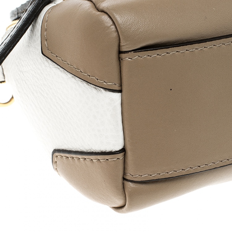 Pre Owned Furla Multicolor Leather and Embossed Python Satchel