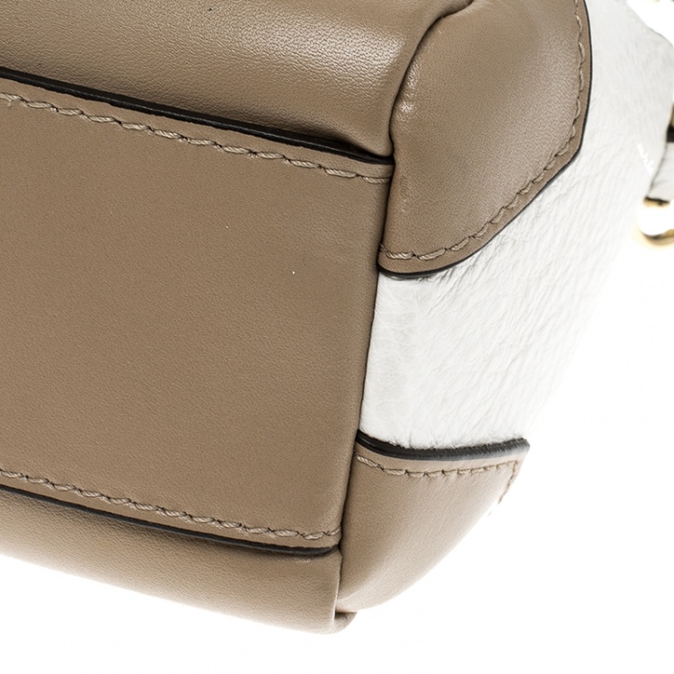 Pre Owned Furla Multicolor Leather and Embossed Python Satchel