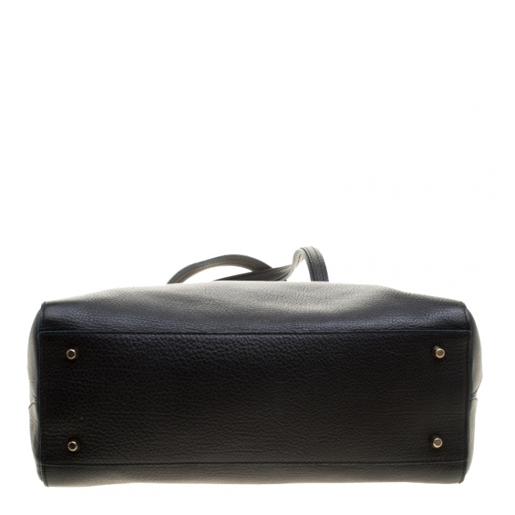 مملوكة مسبقًا Furla Black Leather Dome Satchel