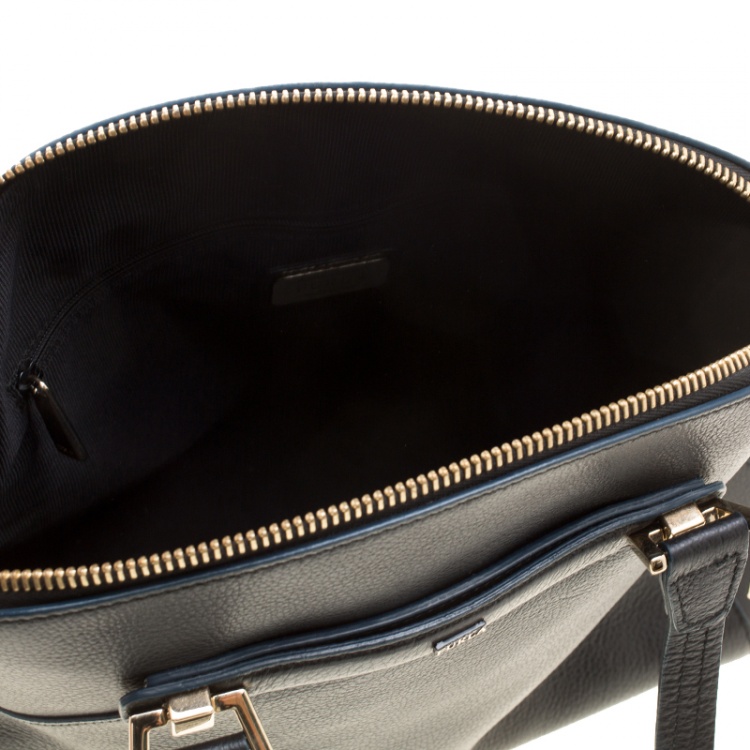 مملوكة مسبقًا Furla Black Leather Dome Satchel