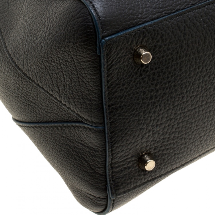 مملوكة مسبقًا Furla Black Leather Dome Satchel