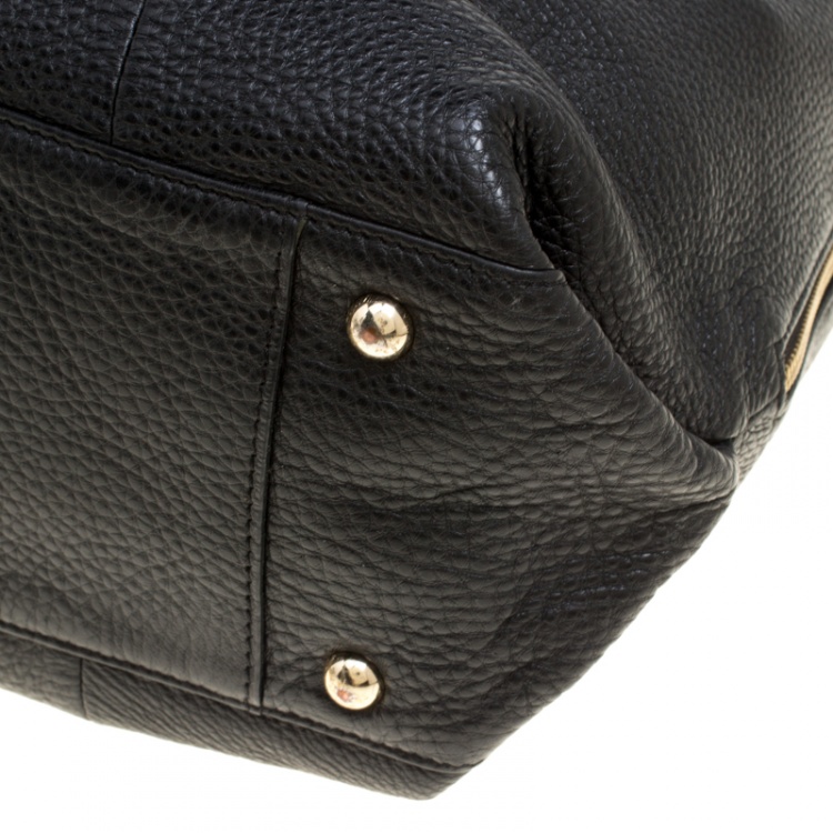 Pre Owned Furla Black Leather Elisabeth Hobo