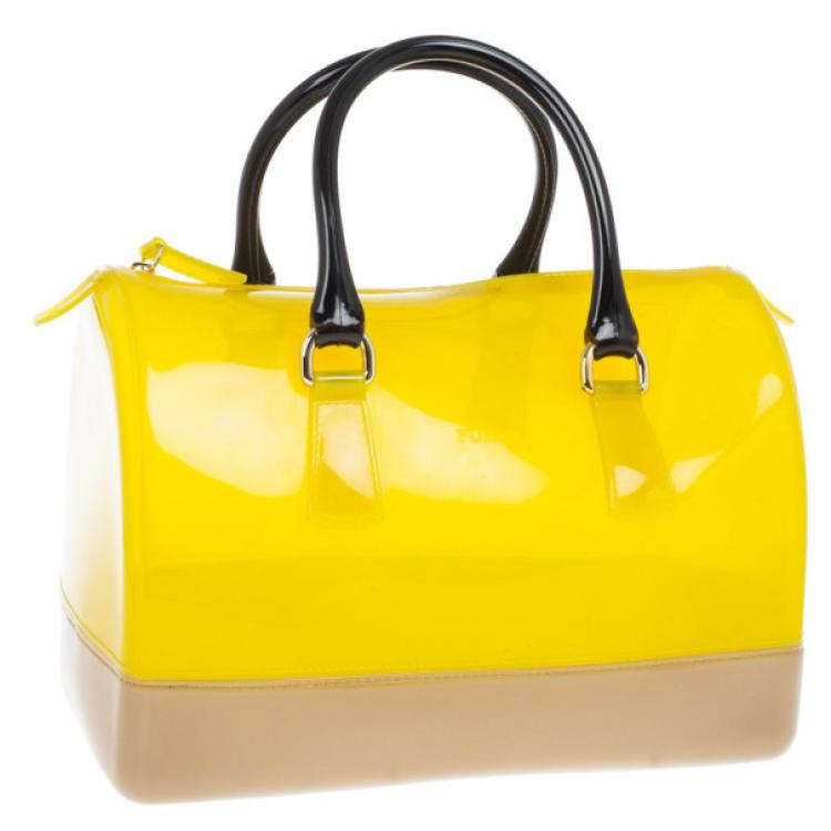 Pre Owned Furla Tricolour Candy Satchel
