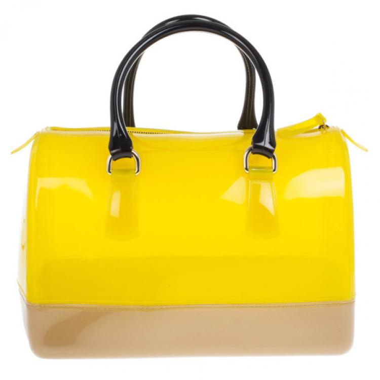 Pre Owned Furla Tricolour Candy Satchel