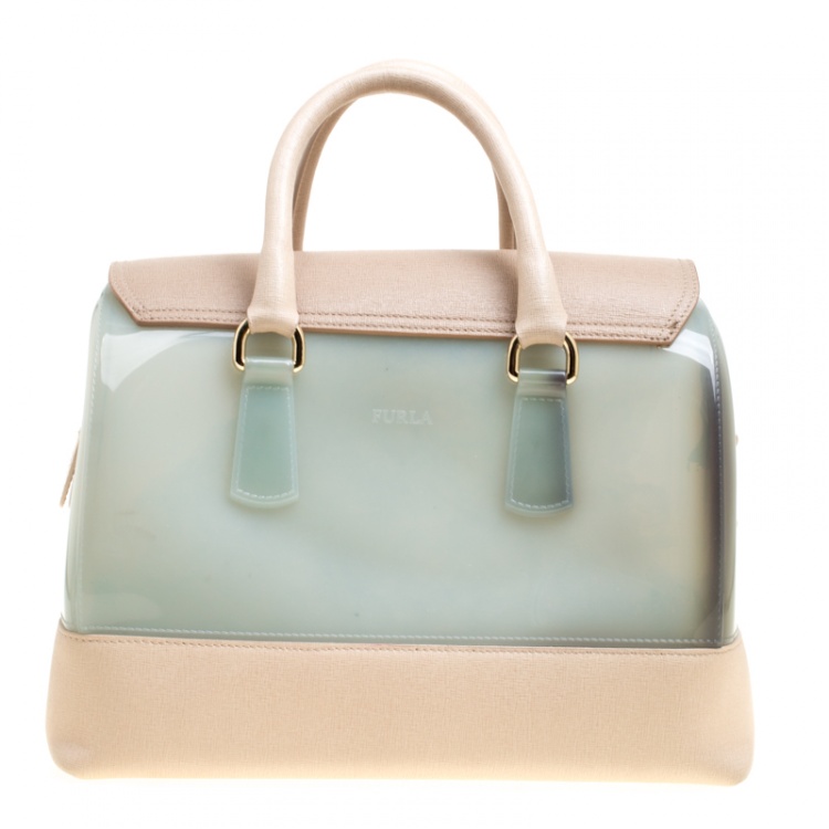 Pre Owned Furla Multicolor Glossy Rubber and Leather Candy Satchel