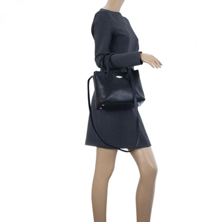 Pre Owned Furla Black Martha Convertible Satchel 