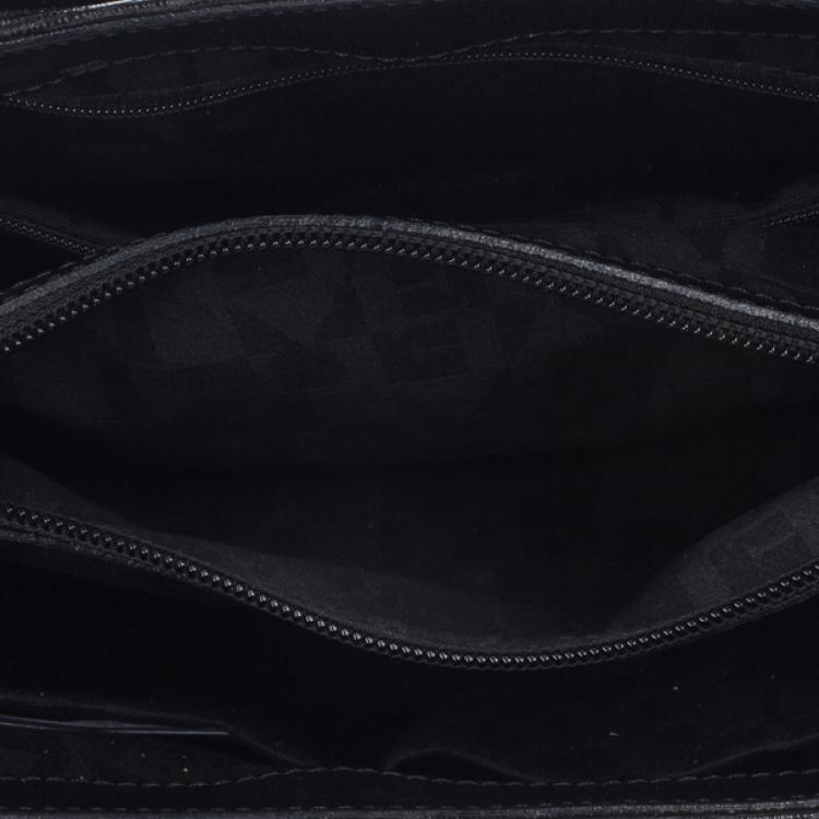 Pre Owned Furla Black Martha Convertible Satchel 