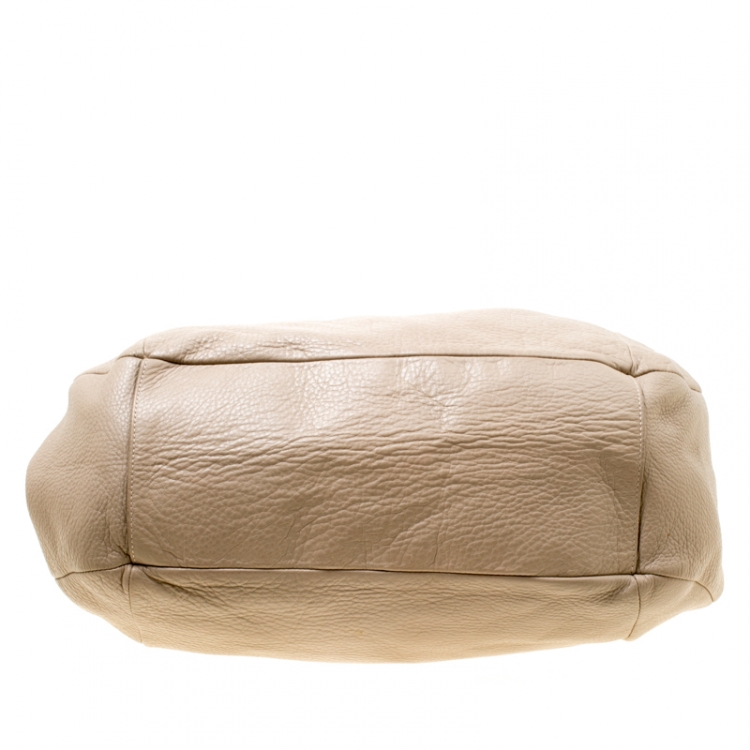 Pre Owned Furla Taupe Leather Shoulder Bag