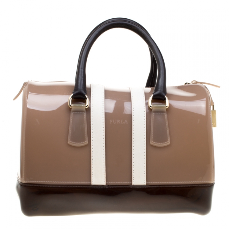 Pre Owned Furla Multicolor Rubber and Leather Candy Satchel